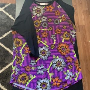 Xl lularoe Randy skeleton flowers 🌺 EUC